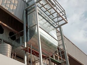 Hướng dẫn cách lấy mẫu Hệ thống quan trắc khí thải môi trường mới cập nhật 2025 Sàn thao tác lấy mẫu khí thải