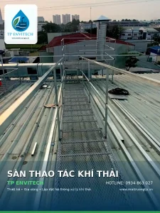 Nghị Quyết 66.19/2026/NQ-CP: Giấy Phép Môi Trường Thay Đổi Gì? Sàn thao tác quan trắc Khí thải