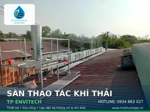 Nghị Quyết 66.19/2026/NQ-CP: Giấy Phép Môi Trường Thay Đổi Gì? Ống thu gom và sàn thao tác khí thải